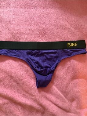 BIKE Purple Men's Thong  with Black Waistband